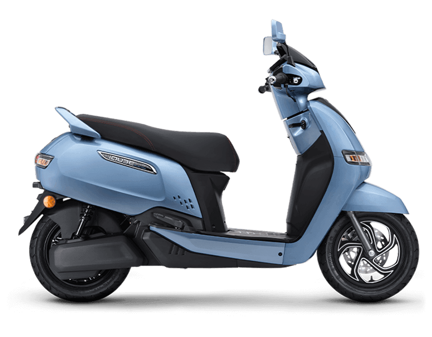 TVS iQube S Mint Blue for rent at Noabike