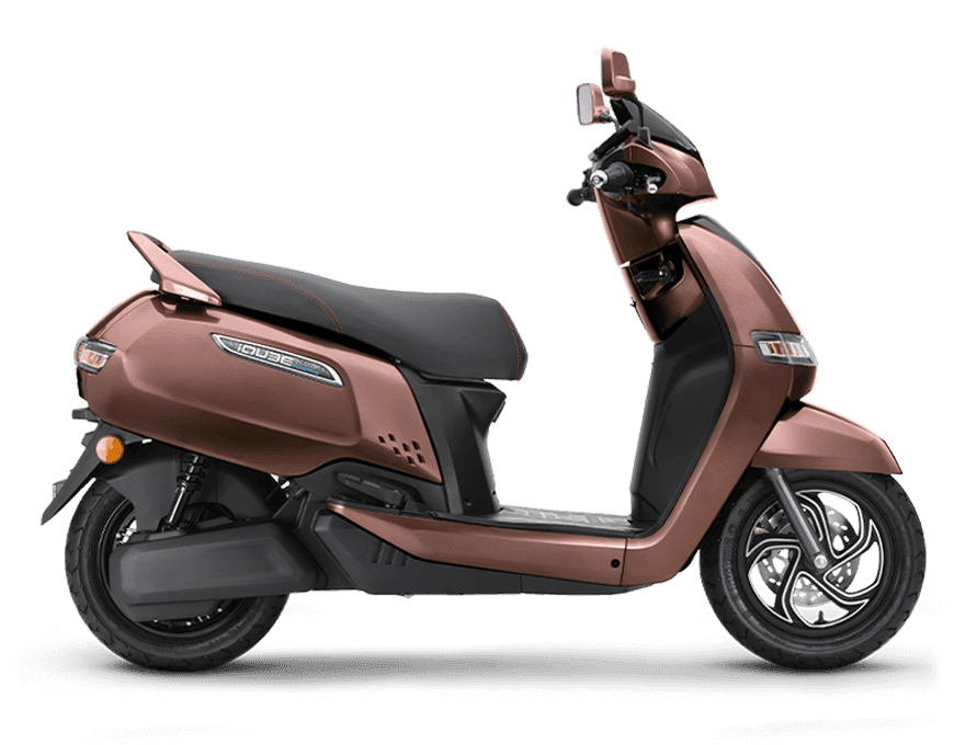 Copper Bronze TVS iQube S electric scooter