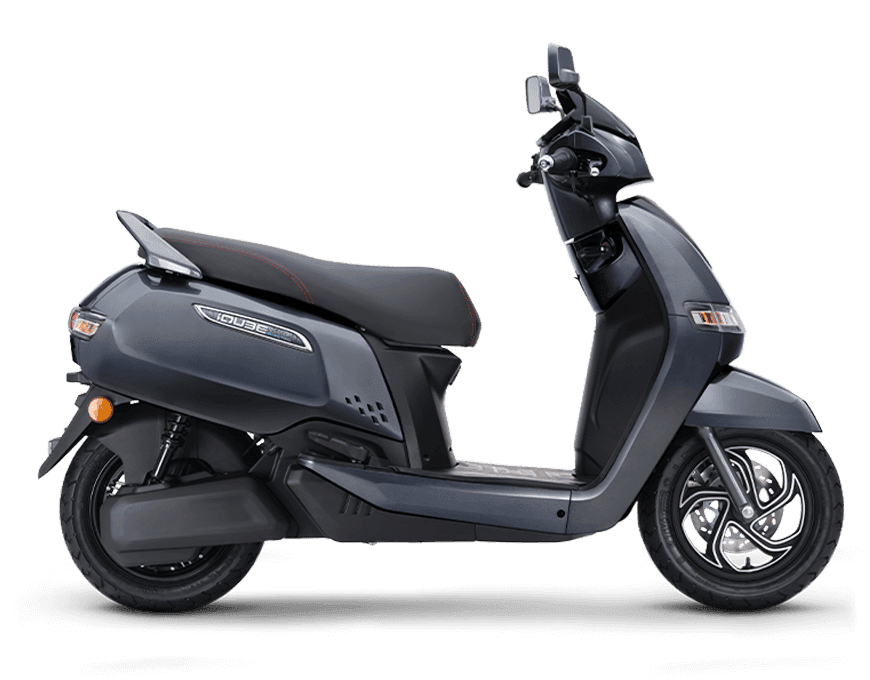 TVS iQube S Mercury Grey Glossy for rent at Noabike